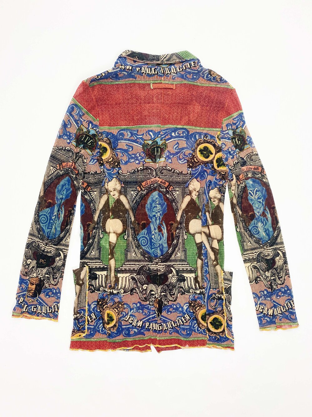 Jean Paul Gaultier 90s tattoo print mesh jacket — JAMES VELORIA Jean Paul Gaultier 90s tattoo print mesh jacket — JAMES VELORIA